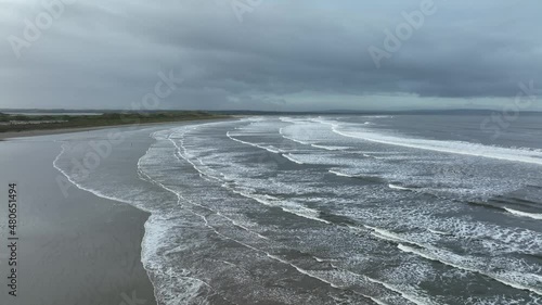 storm on the beach Enniscrone co Sligo Ireland, wild Atlantic way, Atlantic Ocean