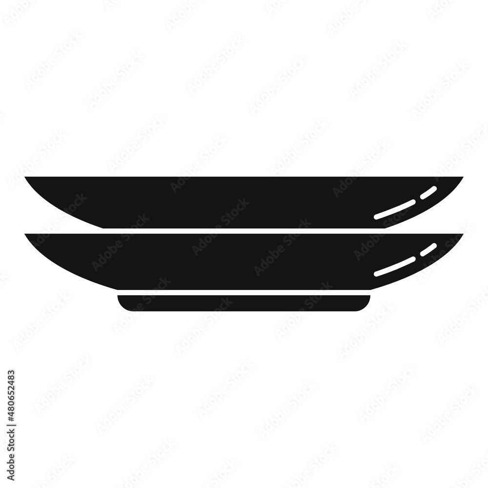 Dish plate icon simple vector. Dinner food Dish plate icon simple vector. Dinner food