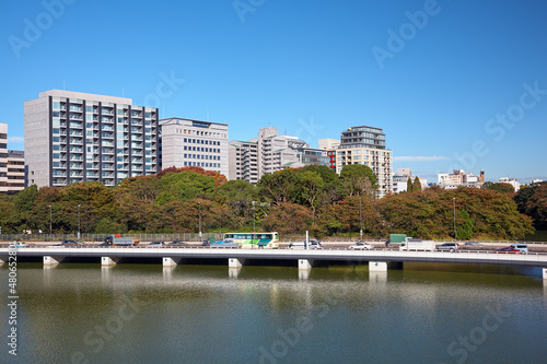 The view to the Sanbancho district over the Chidorigafuchi moat.