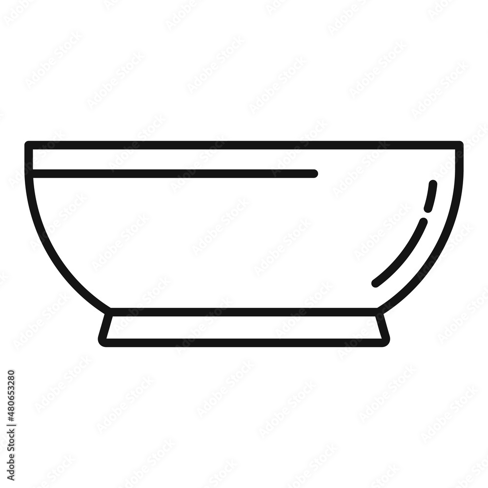 Bowl plate icon outline vector. Dish food Bowl plate icon outline vector. Dish food