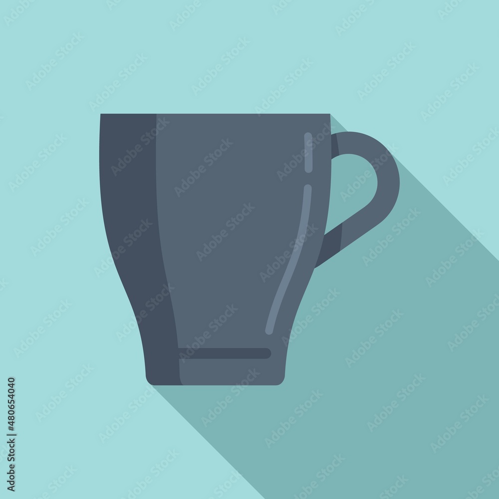 Break mug icon flat vector. Tea cup Break mug icon flat vector. Tea cup