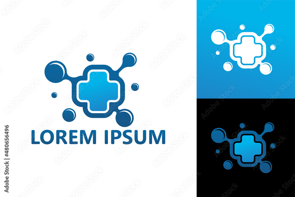 Digital plus medical logo template design vector Digital plus medical logo template design vector