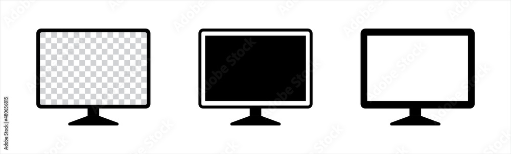 Computer monitor icon. Computer monitor icon.