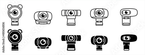 Webcam icons.. Web camera devices concept icon vector illustration.