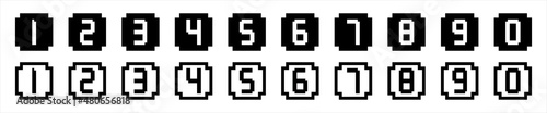Modern numbers button point from 0 to 9.