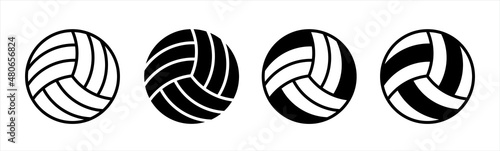 Volleyball ball icons. Volleyball vector collections