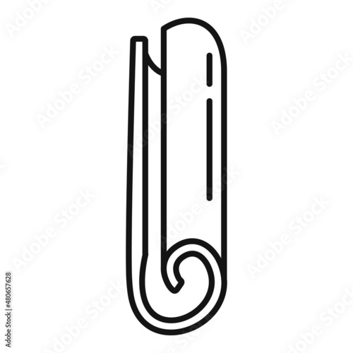 Oriental cinnamon icon outline vector. Spice stick