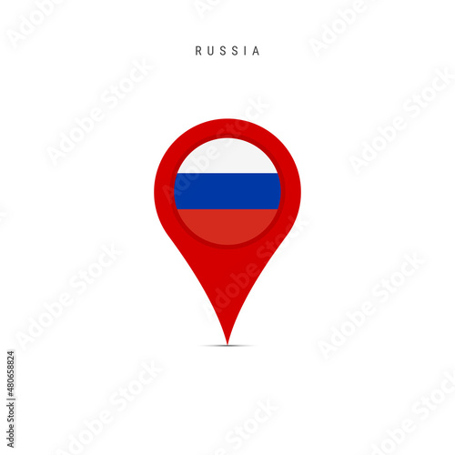 Teardrop map marker with flag of Russia. Russian Federation flag inserted in the location map pin. Flat vector illustration isolated on white background. Free Download Teardrop map marker with flag of Russia. Russian Federation flag inserted in the location map pin. Flat vector illustration isolated on white background. - GFXLoad