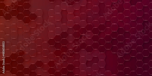 Abstract seamless modern red 3d rendering colorful hexagon pattern with nice color and space for your text for any design,cover,card and decoration.