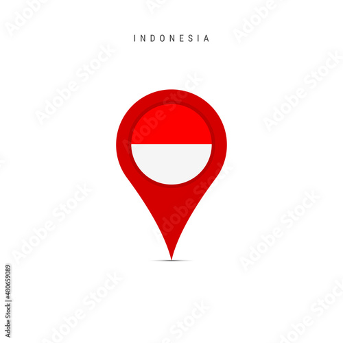 Free Download Teardrop map marker with flag of Indonesia. Indonesian flag inserted in the location map pin. Flat vector illustration isolated on white background. - GFXLoad