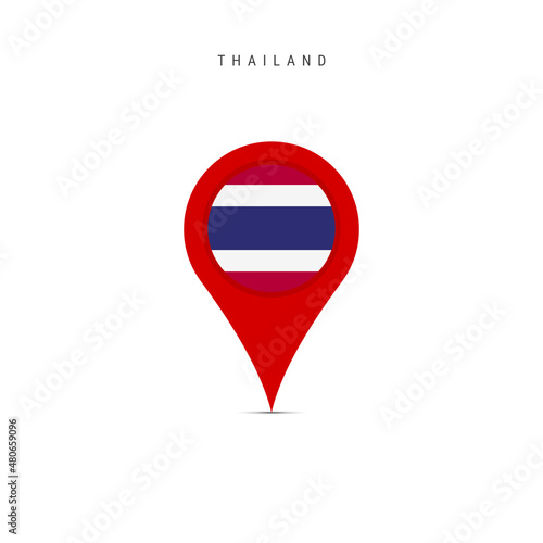 Free Download Teardrop map marker with flag of Thailand. Thai flag inserted in the location map pin. Flat vector illustration isolated on white background. - GFXLoad