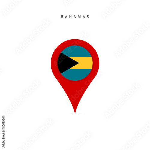 Teardrop map marker with flag of Bahamas. Bahamian flag inserted in the location map pin. Flat vector illustration isolated on white background. Free Download Teardrop map marker with flag of Bahamas. Bahamian flag inserted in the location map pin. Flat vector illustration isolated on white background. - GFXLoad