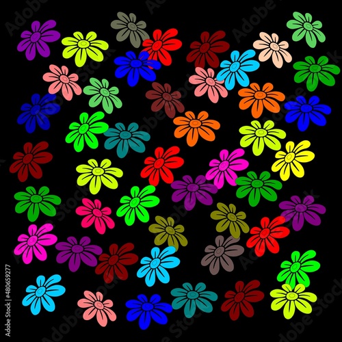 seamless pattern design colorful flowers look so beautiful 