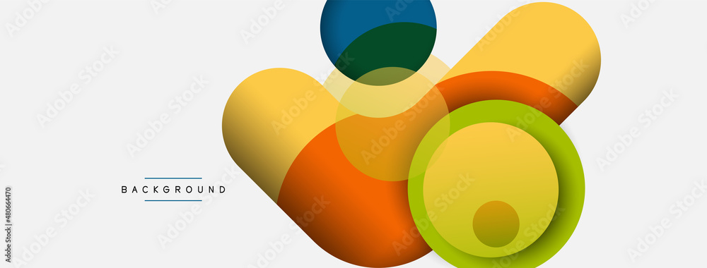 Circle and round shapes abstract background. Vector illustration for wallpaper banner background or landing page Circle and round shapes abstract background. Vector illustration for wallpaper banner background or landing page