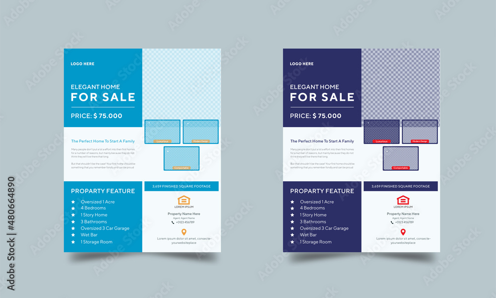 Real estate business flyer design. Real estate business flyer design.