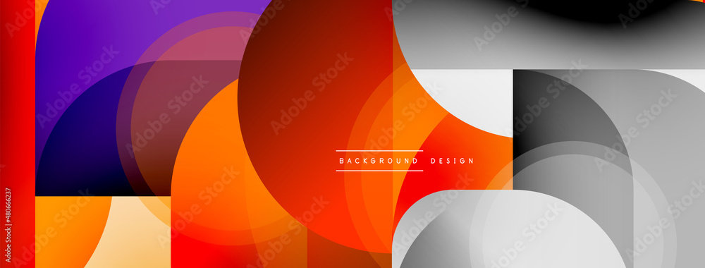 Round triangle shapes lines and circles. Geometric vector illustration for wallpaper banner background or landing page Round triangle shapes lines and circles. Geometric vector illustration for wallpaper banner background or landing page