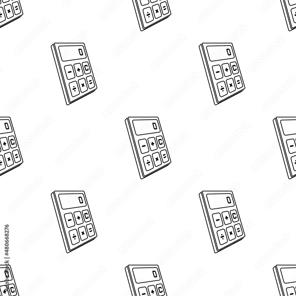 Calculator Icon Seamless Pattern M_2112001 Calculator Icon Seamless Pattern M_2112001