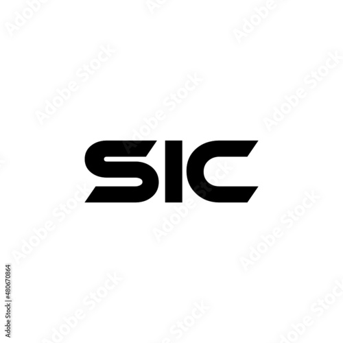 SIC letter logo design with white background in illustrator, vector logo modern alphabet font overlap style. calligraphy designs for logo, Poster, Invitation, etc. photo