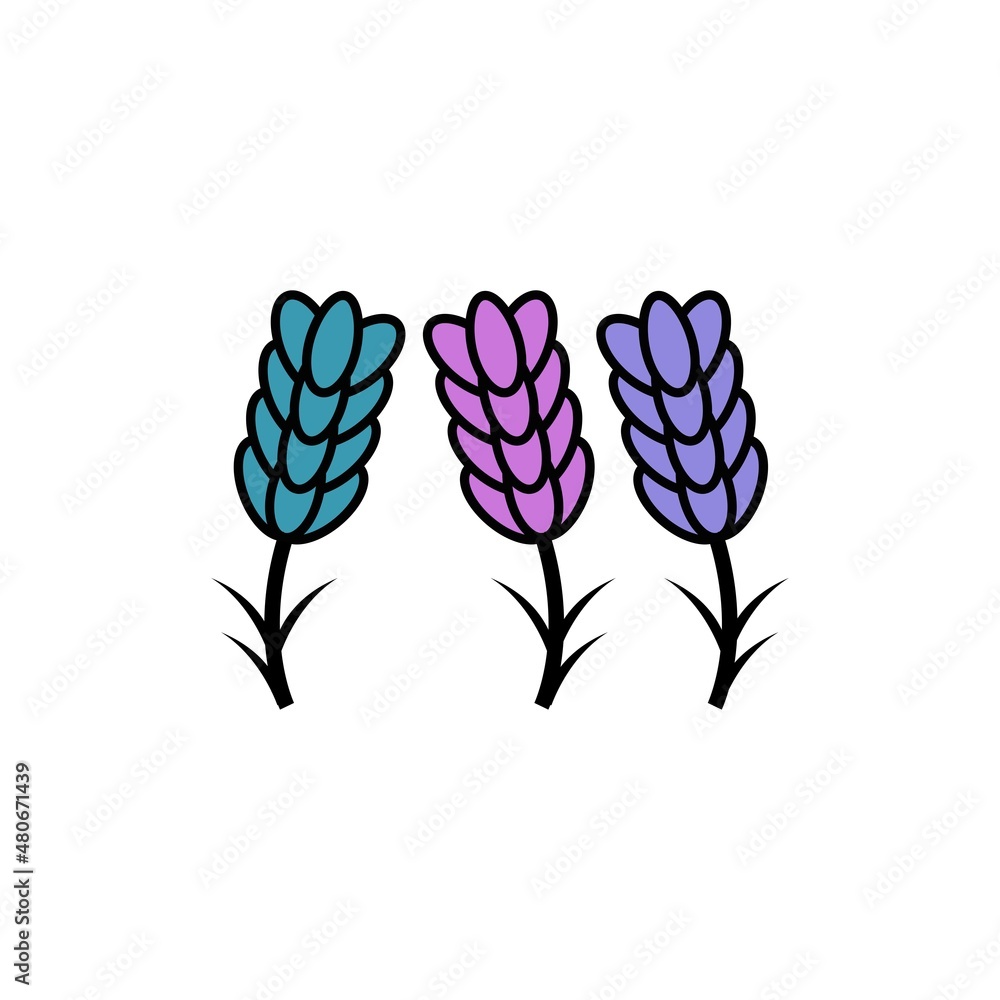 lavender icon vector design templates