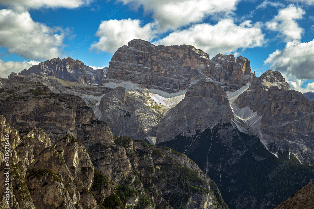 Croda di Sesto dolomite landscape, Italy, Trentino Alto Adige