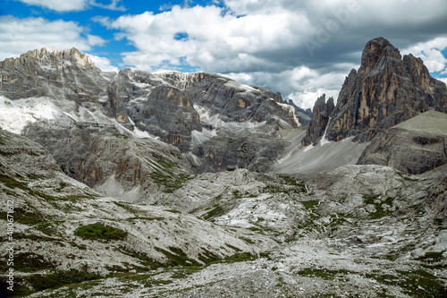 Tre Cime Lavaredo National Park panorama, Sud Tyrol, Italy, Trentino