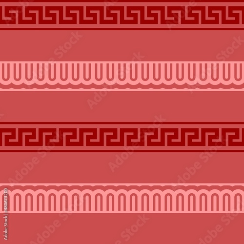Seamless abstract Greek-style pattern with meander. Vector image.