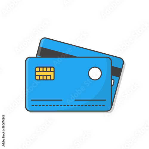 Credit Cards Vector Icon Illustration. Payment Method Icon