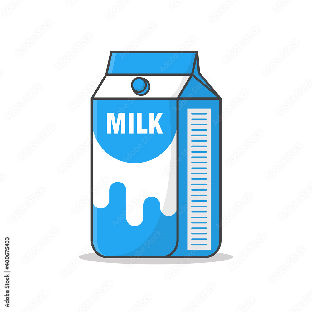 Milk Carton Boxes Vector Icon Illustration. Paper Box Design For Drink Milk Product Milk Carton Boxes Vector Icon Illustration. Paper Box Design For Drink Milk Product