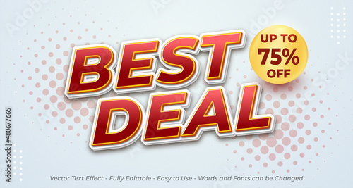 Best deal text, editable illustrator text effect