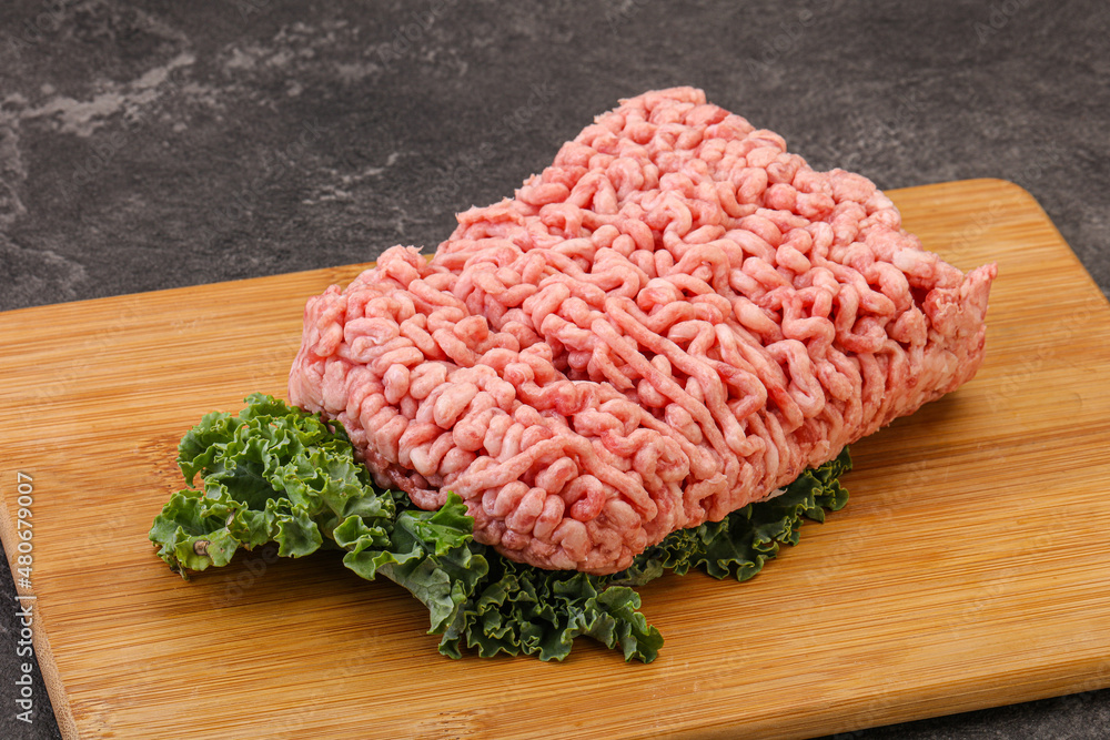 Raw pork minced meat for cooking Raw pork minced meat for cooking