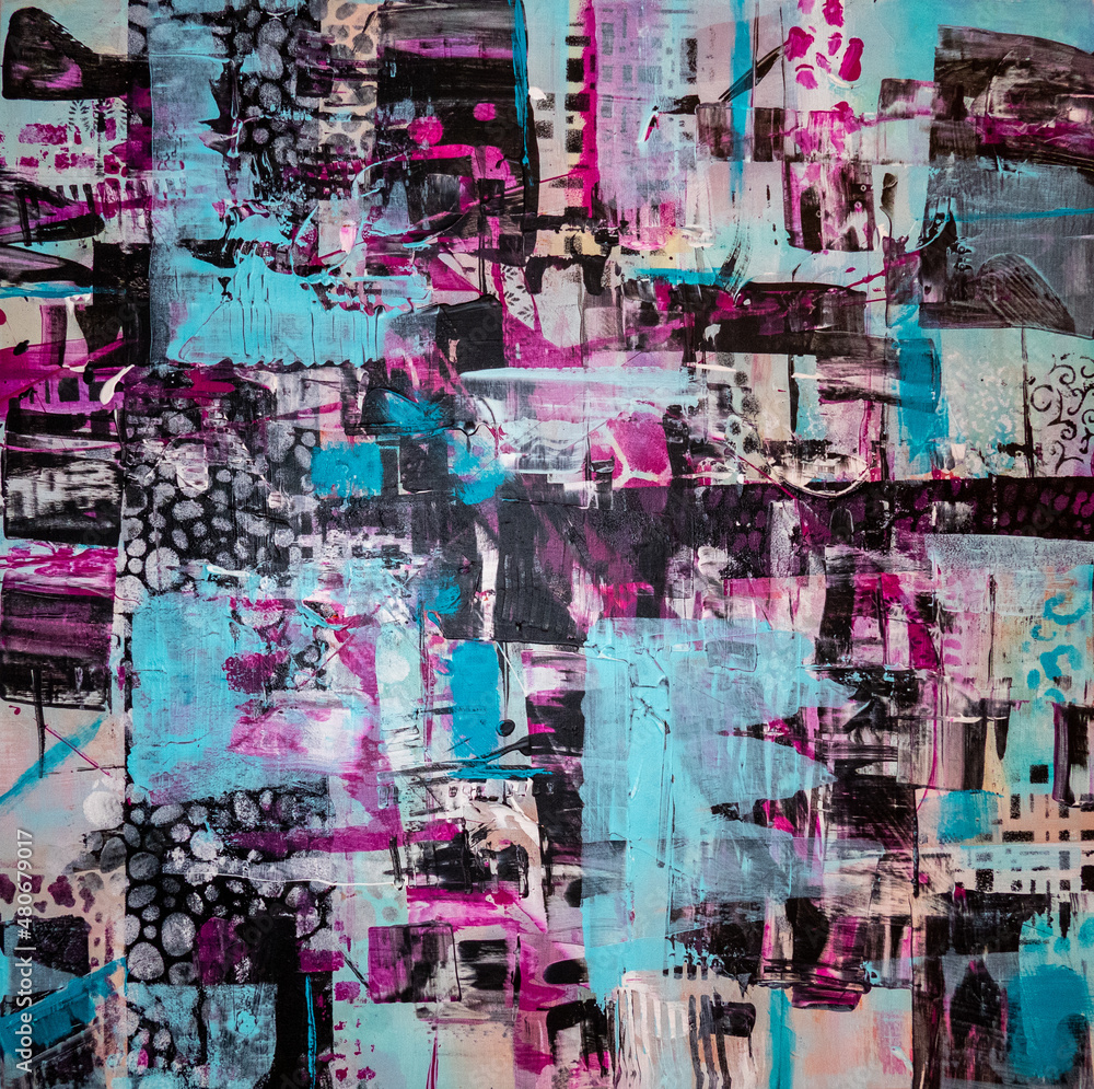 Abstract art with splashes of multicolor paint, as a fun, creative & inspirational background texture Abstract art with splashes of multicolor paint, as a fun, creative & inspirational background texture