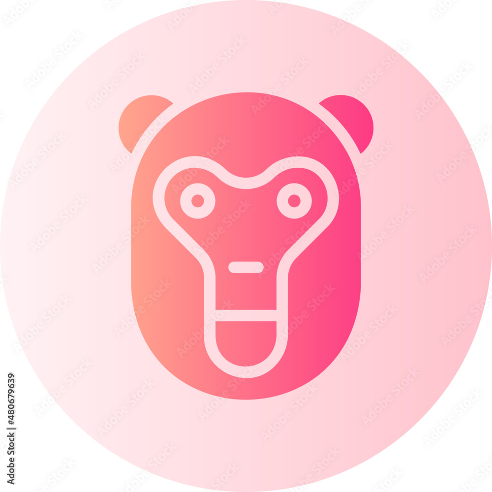 monkey gradient icon