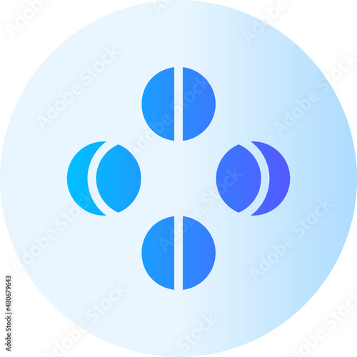 moon phase gradient icon