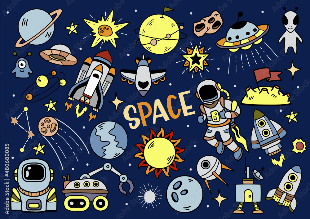 space and cosmos illustration Vector for banner space and cosmos illustration Vector for banner