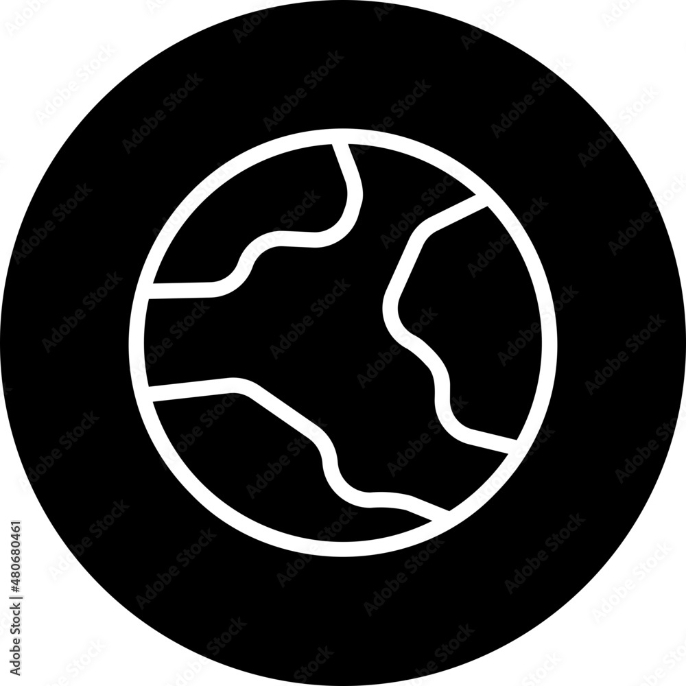earth glyph icon earth glyph icon