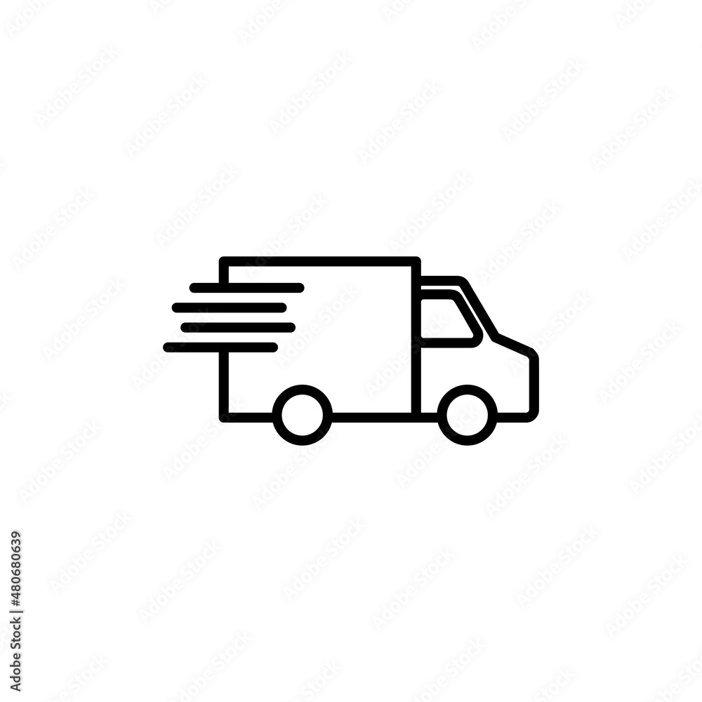 Delivery truck icon. Delivery truck sign and symbol. Shipping fast delivery icon