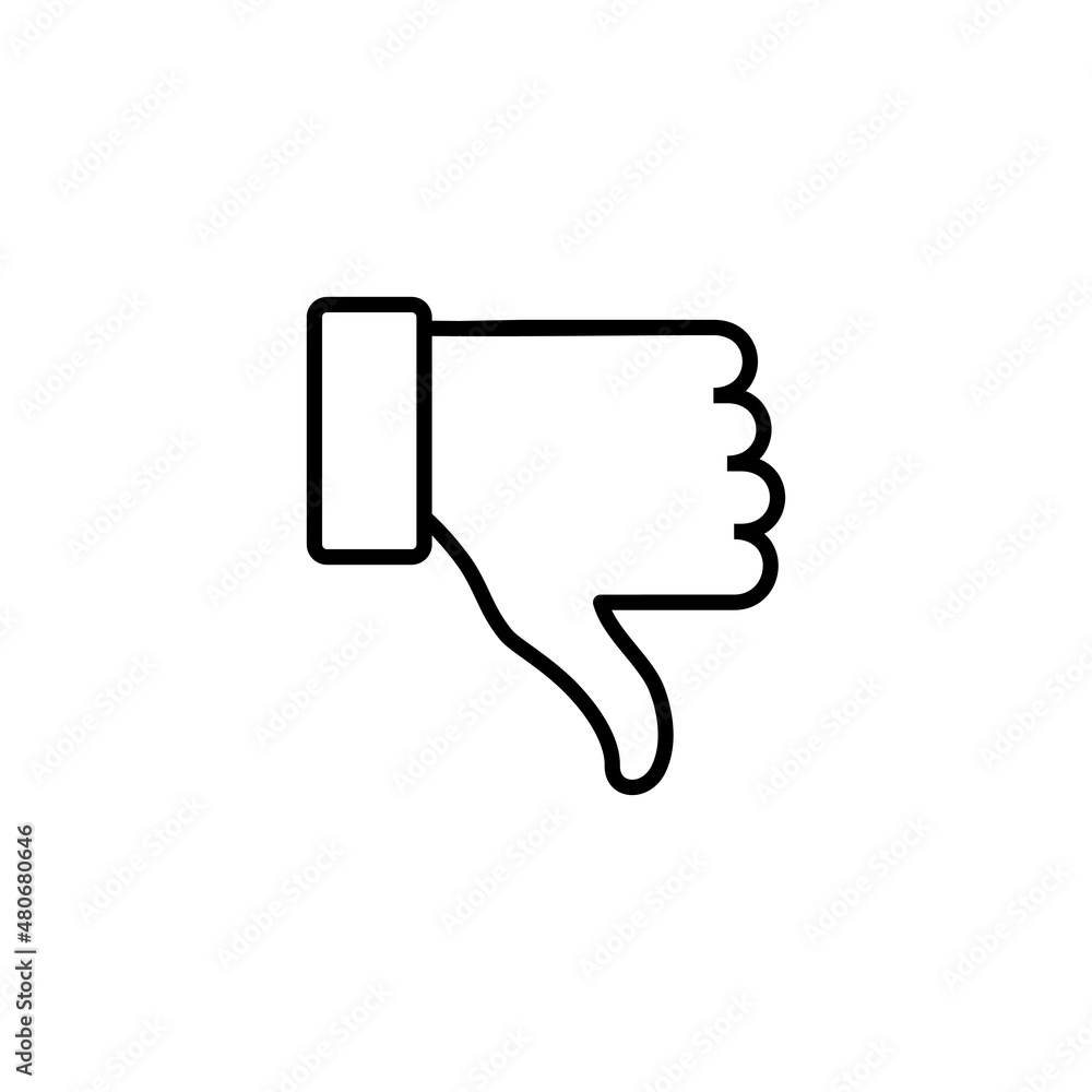 Dislike icon. dislike sign and symbol. Hand with thumb down Dislike icon. dislike sign and symbol. Hand with thumb down
