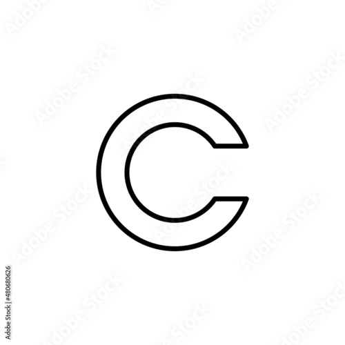 Copyright icon. copyright sign and symbol