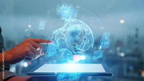 Global communication network concept. Digital transformation.