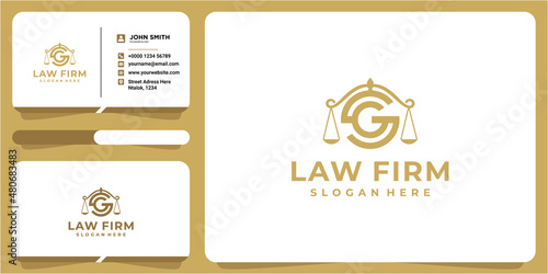 Clean and memorable logo design of letter GS and Attorney at Law Business. Letter GS law firm logo design