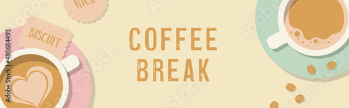 vector background with coffee and sweets for banners, cards, flyers, social media wallpapers, etc.