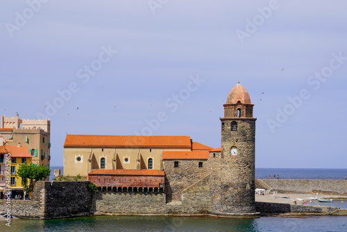 church Notre-Dame-des-Anges in Collioure city french coast south