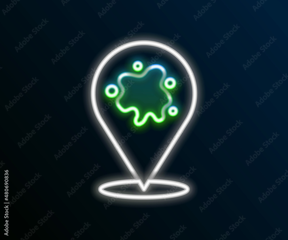 Glowing neon line Paint spray icon isolated on black background. Colorful outline concept. Vector Glowing neon line Paint spray icon isolated on black background. Colorful outline concept. Vector