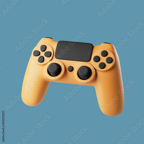 Simple wireless gamepad for gaming 3d render illustration. photo