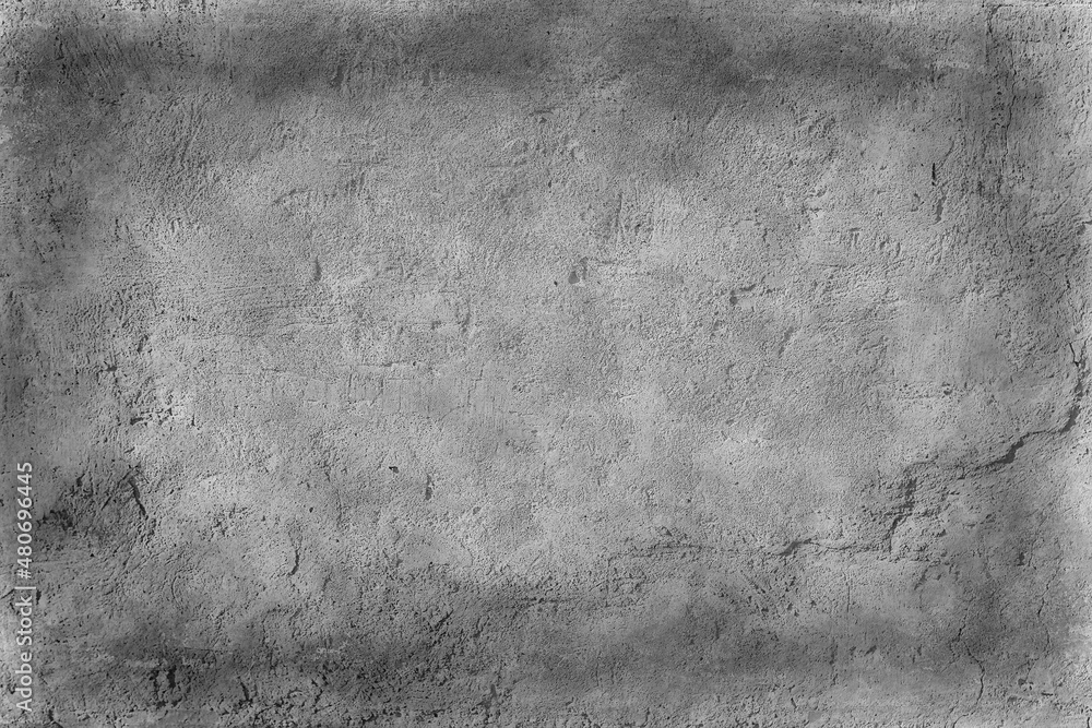 Fototapeta premium old gray wall / abstract vintage gray background, texture old concrete, plaster crack