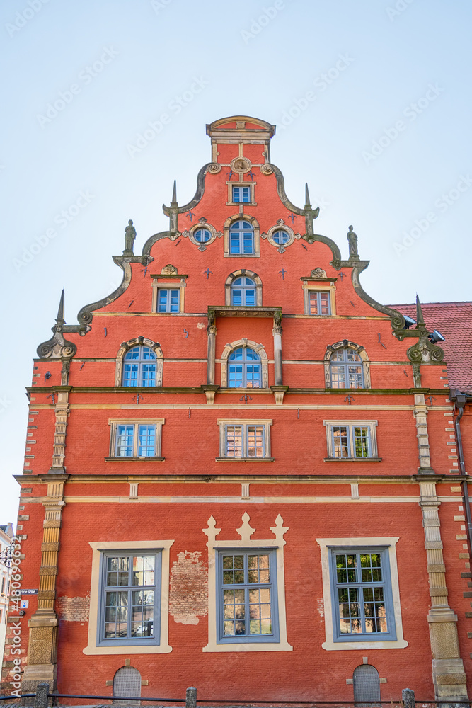 Das historische Schabbelhaus in der Hansestadt Wismar, Mecklenburg-Vorpommern