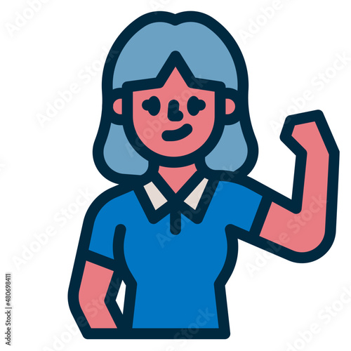 woman two tone icon