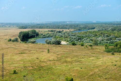 Top view from the chalk hill to the don river