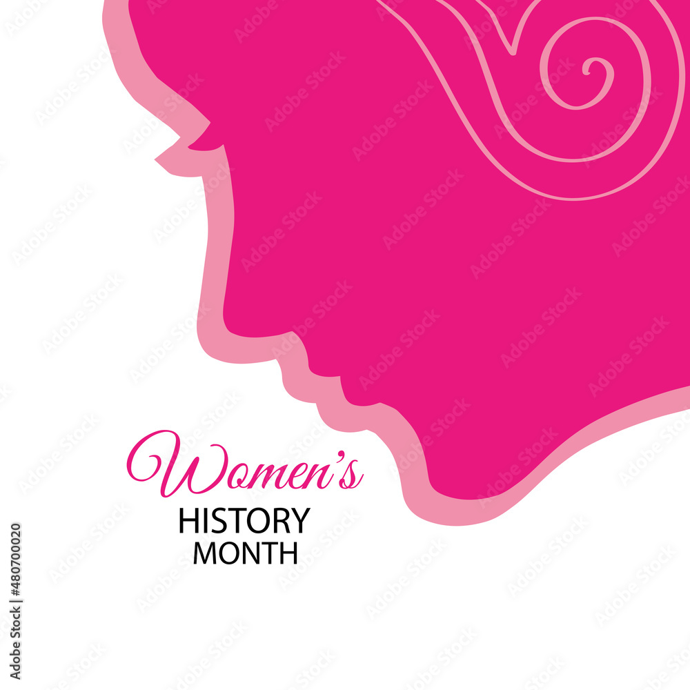 Women's history month. Women's day. Template for background, banner, card