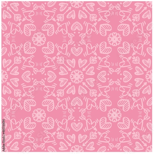 Seamless pattern valentine's day background